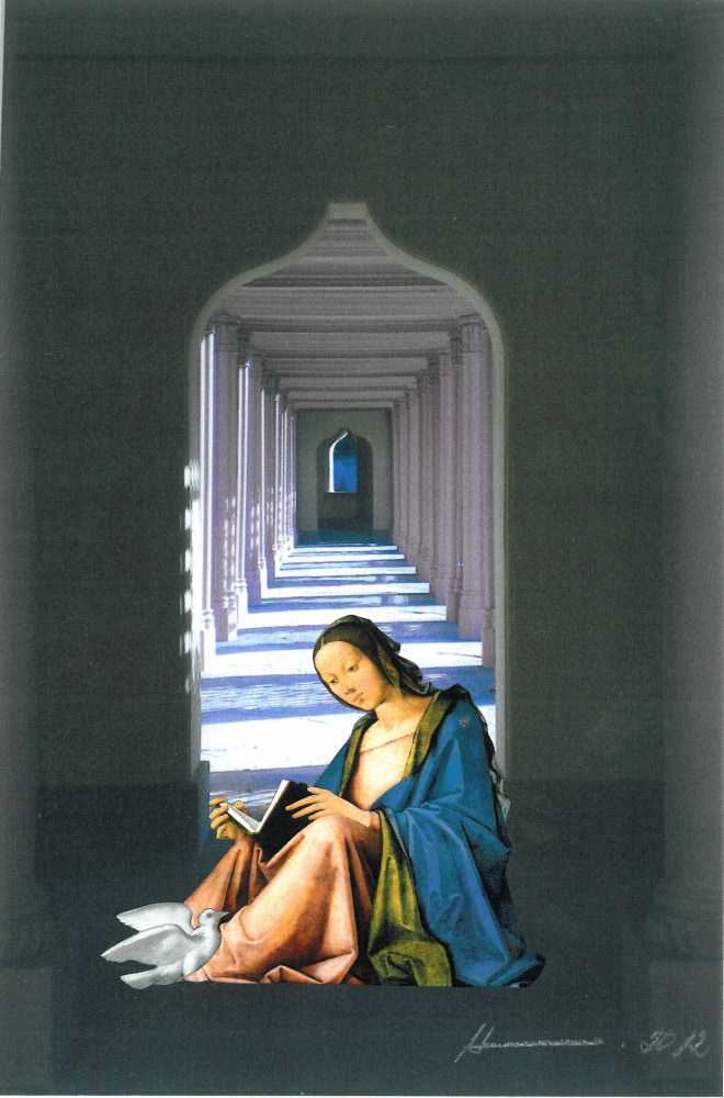 KIKE Collagen - Maria studiert in der Moschee